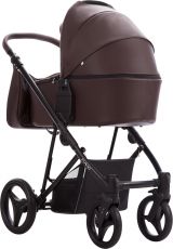 Детская коляска 2 в 1 Bebetto Flavio PRO 11 chocolate, 100% Эко-кожа